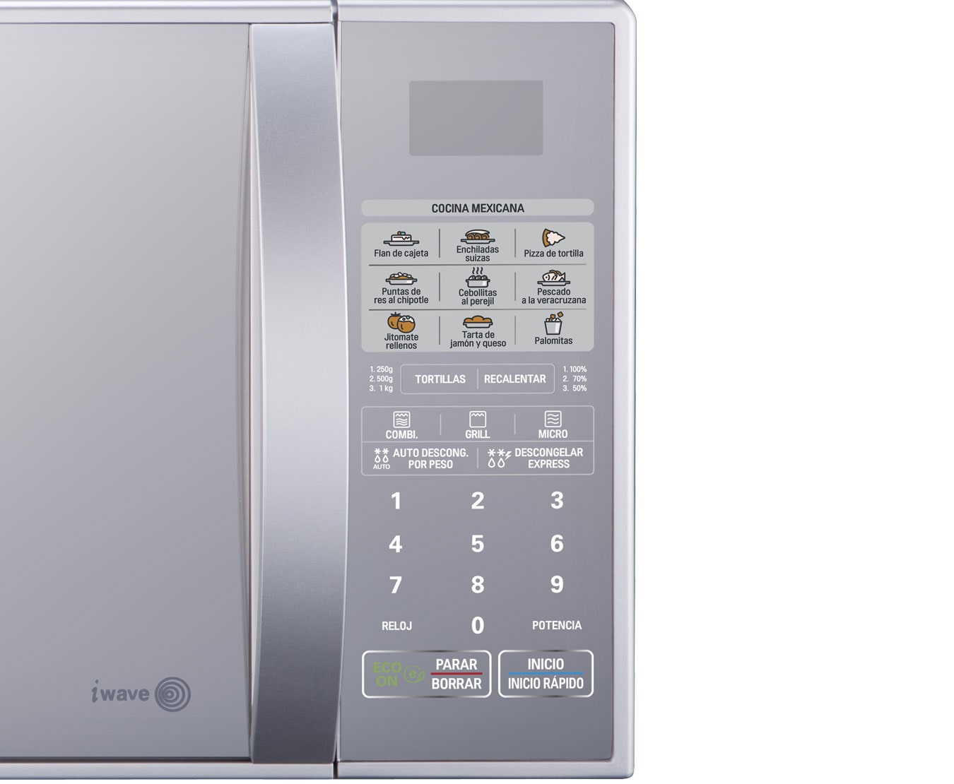 LG HORNO DE MICROONDAS LG GRILL 2 EN 1 1.1 pies³ SILVER / ESPEJO, MH1143BSM