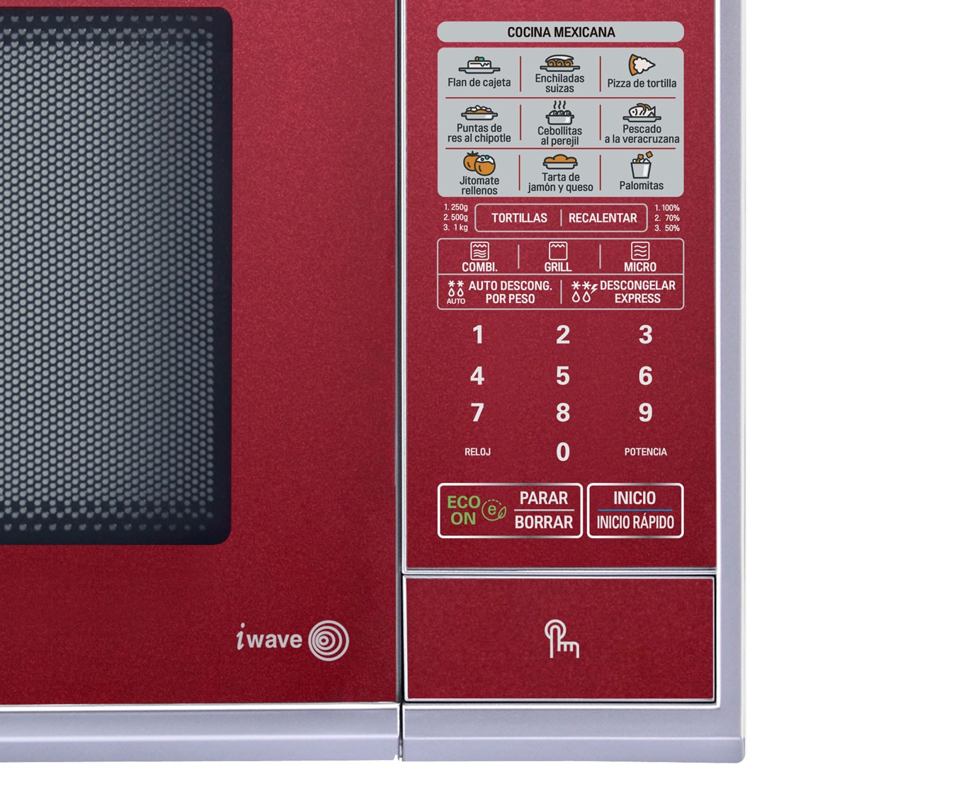 LG HORNO DE MICROONDAS LG GRILL 2 EN 1 1.1 PIES³ ROJO, MH1143SR
