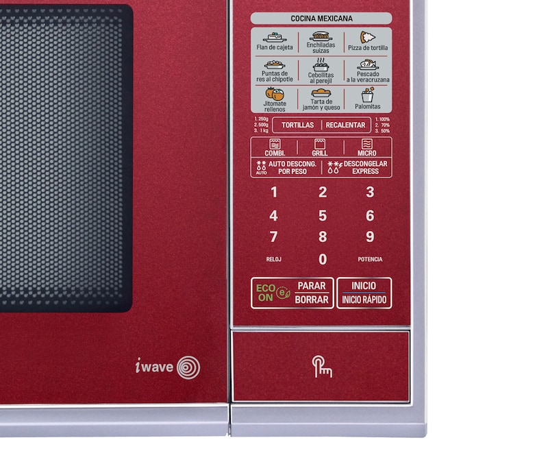 LG HORNO DE MICROONDAS LG GRILL 2 EN 1 1.1 PIES³ ROJO, MH1143SR
