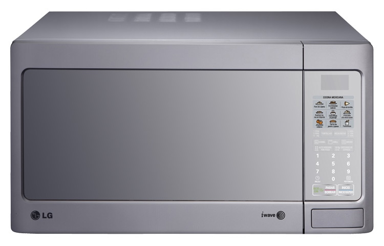 Vista frontal de HORNO DE MICROONDAS LG GRILL 2 EN 1 1.4 pies³ ESPEJO SILVER MH1443GSM