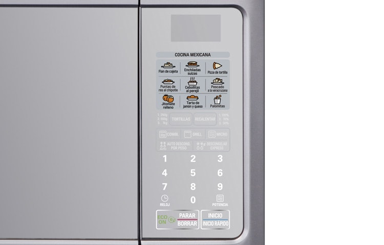 LG HORNO DE MICROONDAS LG GRILL 2 EN 1 1.4 pies³ ESPEJO SILVER, MH1443GSM