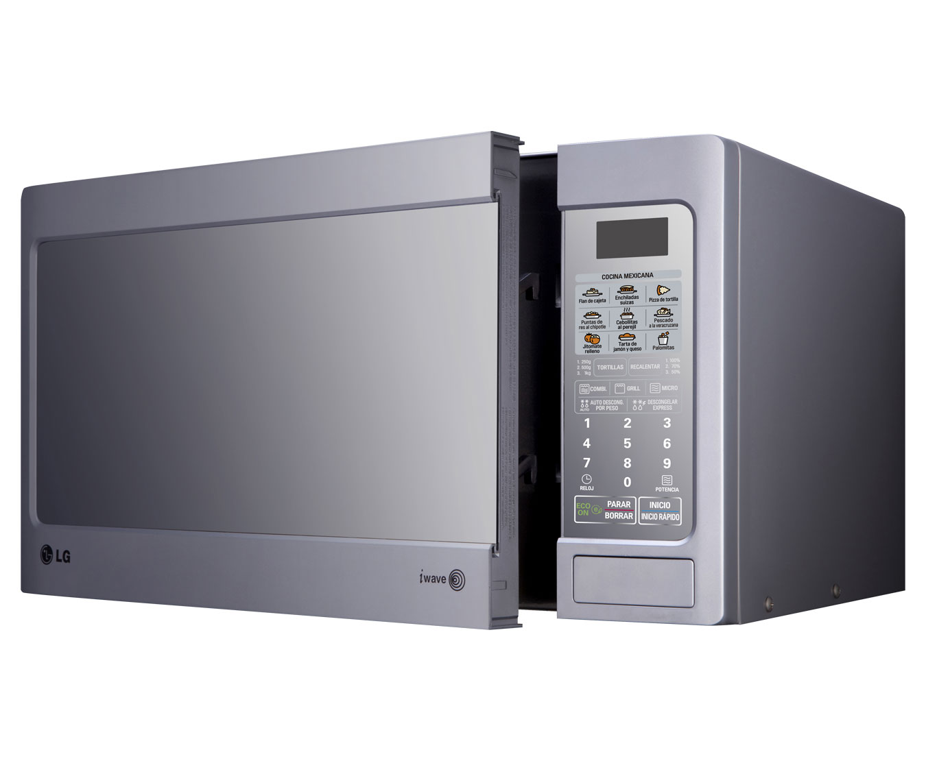 LG HORNO DE MICROONDAS LG GRILL 2 EN 1 1.4 pies³ ESPEJO SILVER, MH1443GSM