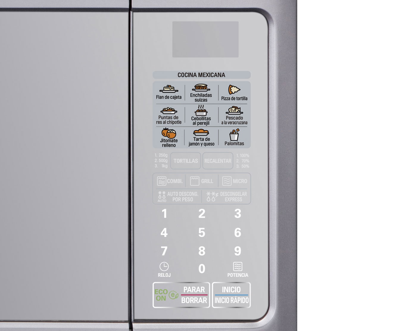 LG HORNO DE MICROONDAS LG GRILL 2 EN 1 1.4 pies³ ESPEJO SILVER, MH1443GSM