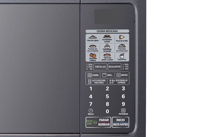 LG HORNO DE MICROONDAS LG GRILL 2 EN 1 1.4 PIES³ ESPEJO ACERO INOXIDABLE, MH1443XAR