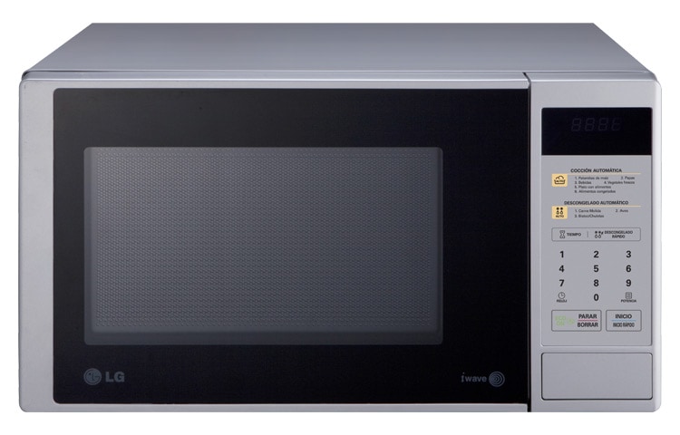 Vista frontal de HORNO DE MICROONDAS LG SOLO 0.9 PIES³ SILVER MS0942DS