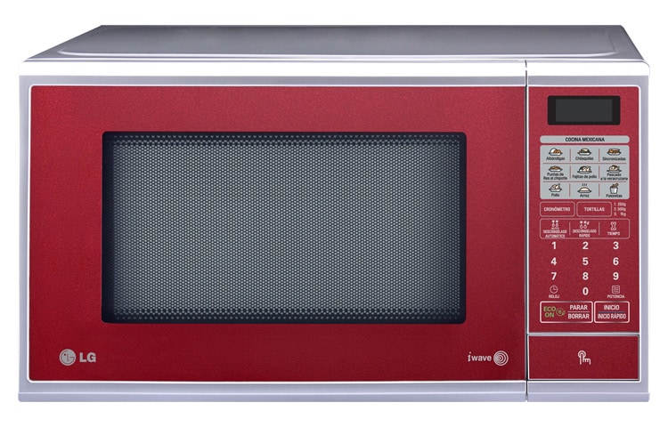 Vista frontal de HORNO DE MICROONDAS LG SOLO 1.1 pies³ ROJO MS1143SR