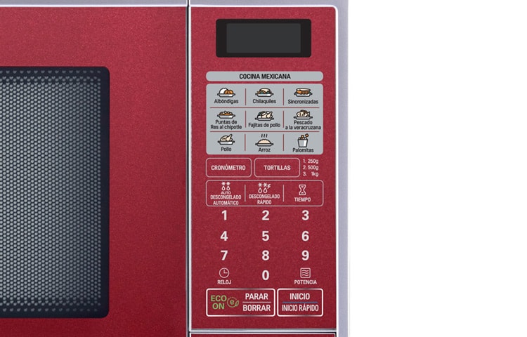 LG HORNO DE MICROONDAS LG SOLO 1.1 pies³ ROJO, MS1143SR