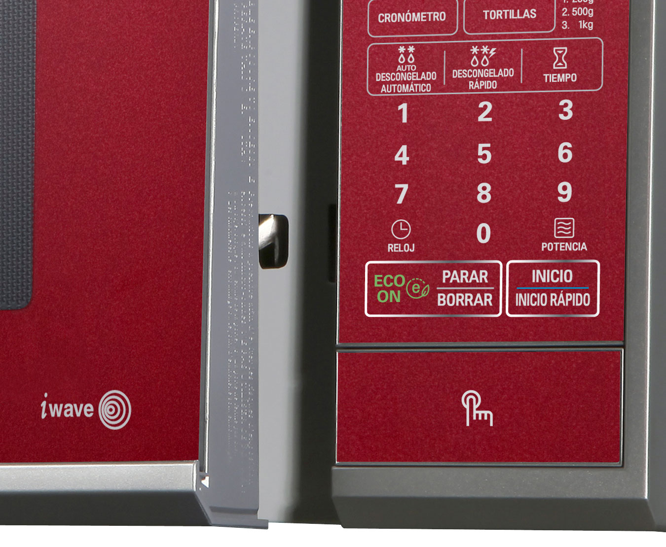LG HORNO DE MICROONDAS LG SOLO 1.1 pies³ ROJO, MS1143SR