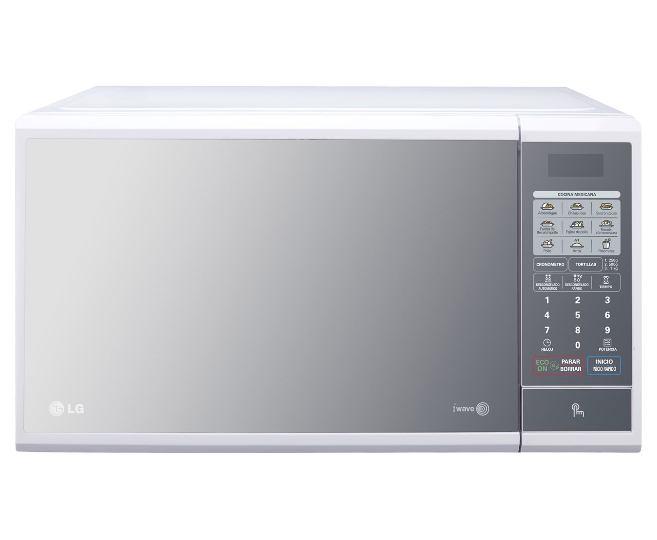 Vista frontal de Horno de Mircoondas LG Solo 1.1 cu.ft Easy Clean MS1143SWM