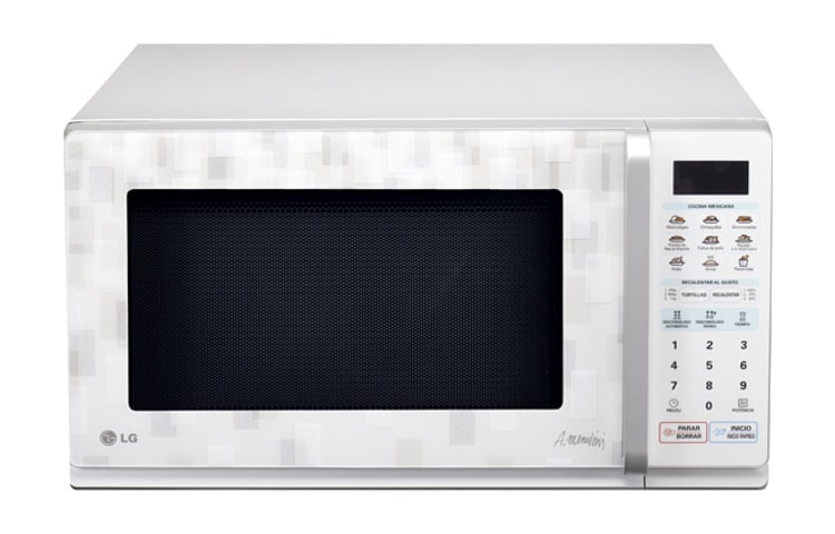 Vista frontal de Horno de Microondas LG SOLO MENDINI 1.4 Pies³ - Silver MS1441RS