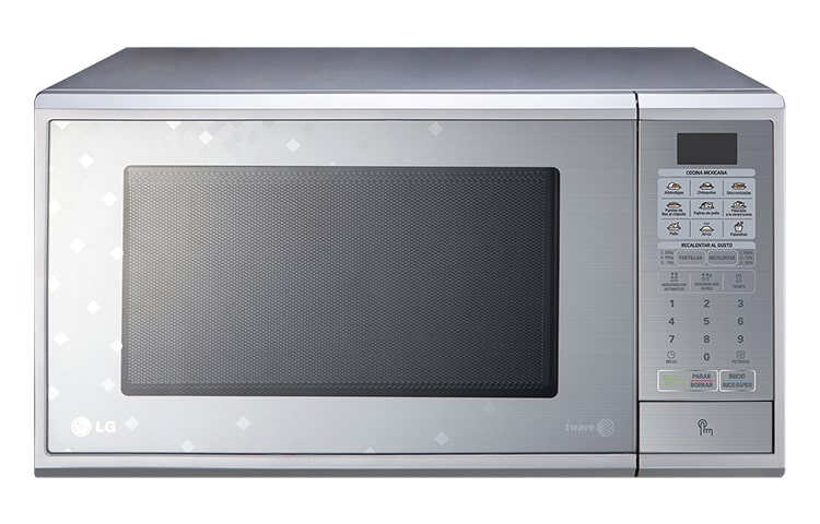 Vista frontal de HORNO DE MICROONDAS LG SOLO 1.4 pies³ SILVER MS1443SAN