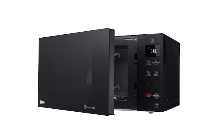 side view with half door open