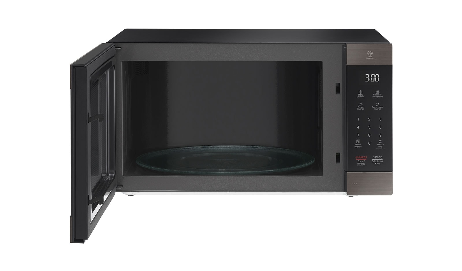 LG Horno de Microondas NeoChef™ 2 pies³ Negro con EasyClean™ y Smart Diagnosis, MS2097HST