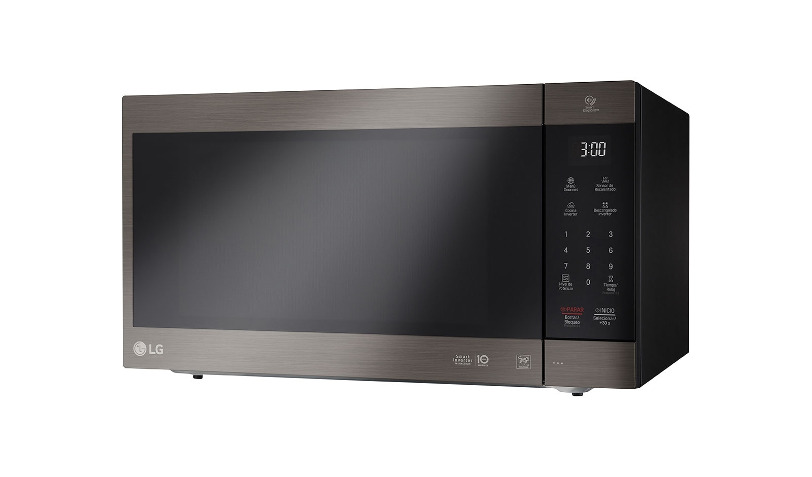 LG Horno de Microondas NeoChef™ 2 pies³ Negro con EasyClean™ y Smart Diagnosis, MS2097HST