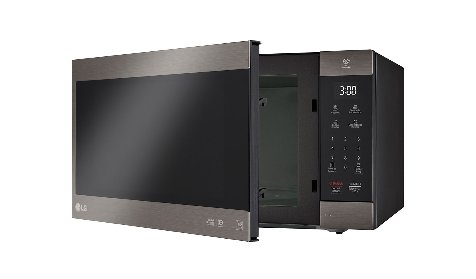 LG Horno de Microondas NeoChef™ 2 pies³ Negro con EasyClean™ y Smart Diagnosis, MS2097HST