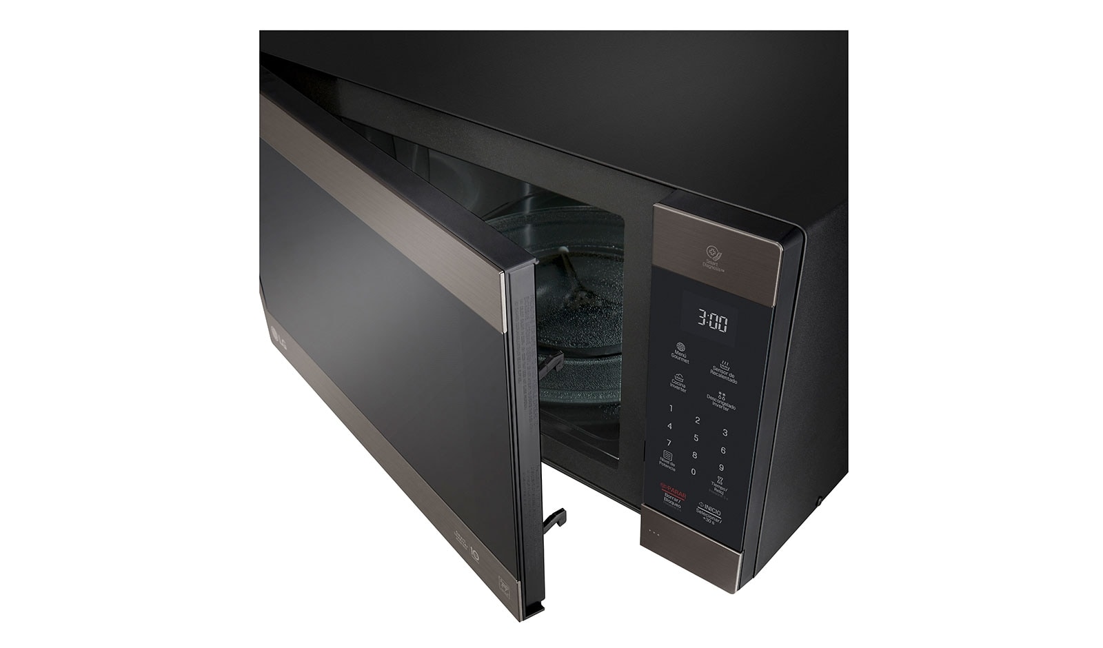 LG Horno de Microondas NeoChef™ 2 pies³ Negro con EasyClean™ y Smart Diagnosis, MS2097HST