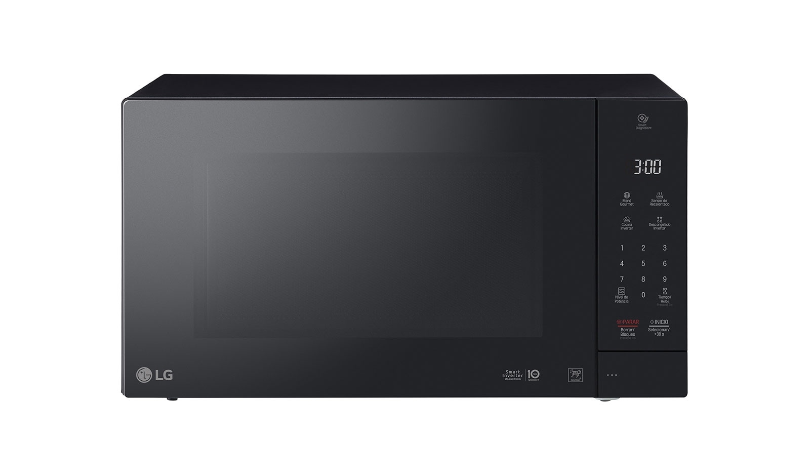 Vista frontal de Horno de Microondas NeoChef™ 2 pies³ Negro con EasyClean™ y Smart Diagnosis MS2097JSS