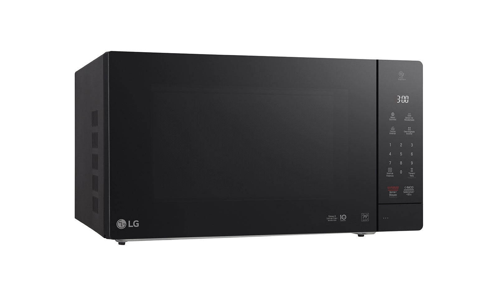 LG Horno de Microondas NeoChef™ 2 pies³ Negro con EasyClean™ y Smart Diagnosis, MS2097JSS