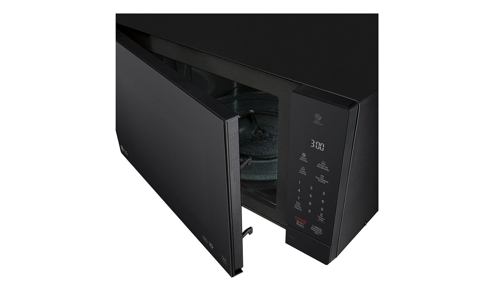 LG Horno de Microondas NeoChef™ 2 pies³ Negro con EasyClean™ y Smart Diagnosis, MS2097JSS