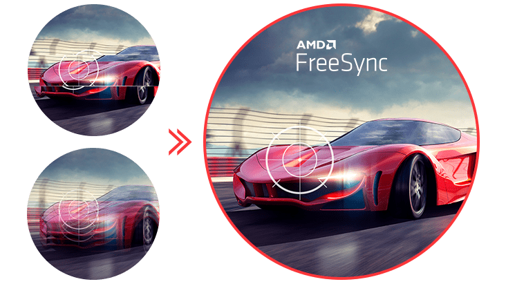 AMD FreeSync ofrece movimiento fluido y rápido.