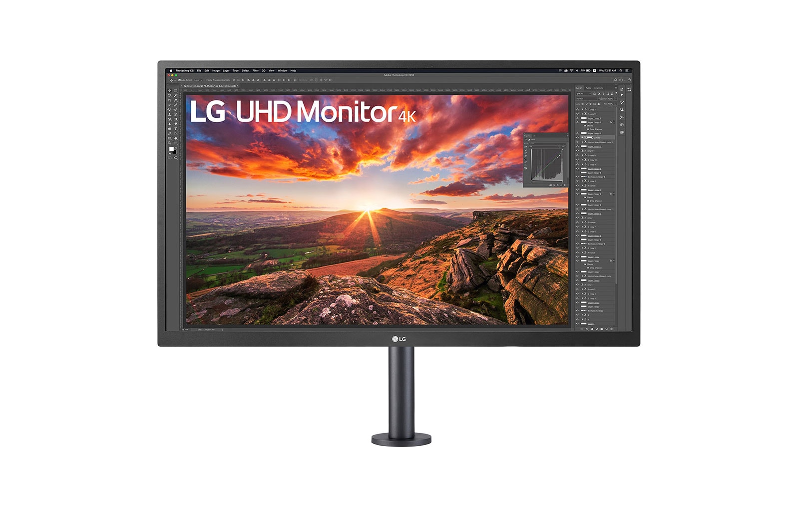 LG Monitor IPS UHD 4K de 27'' con Ergo, 27UK580-B