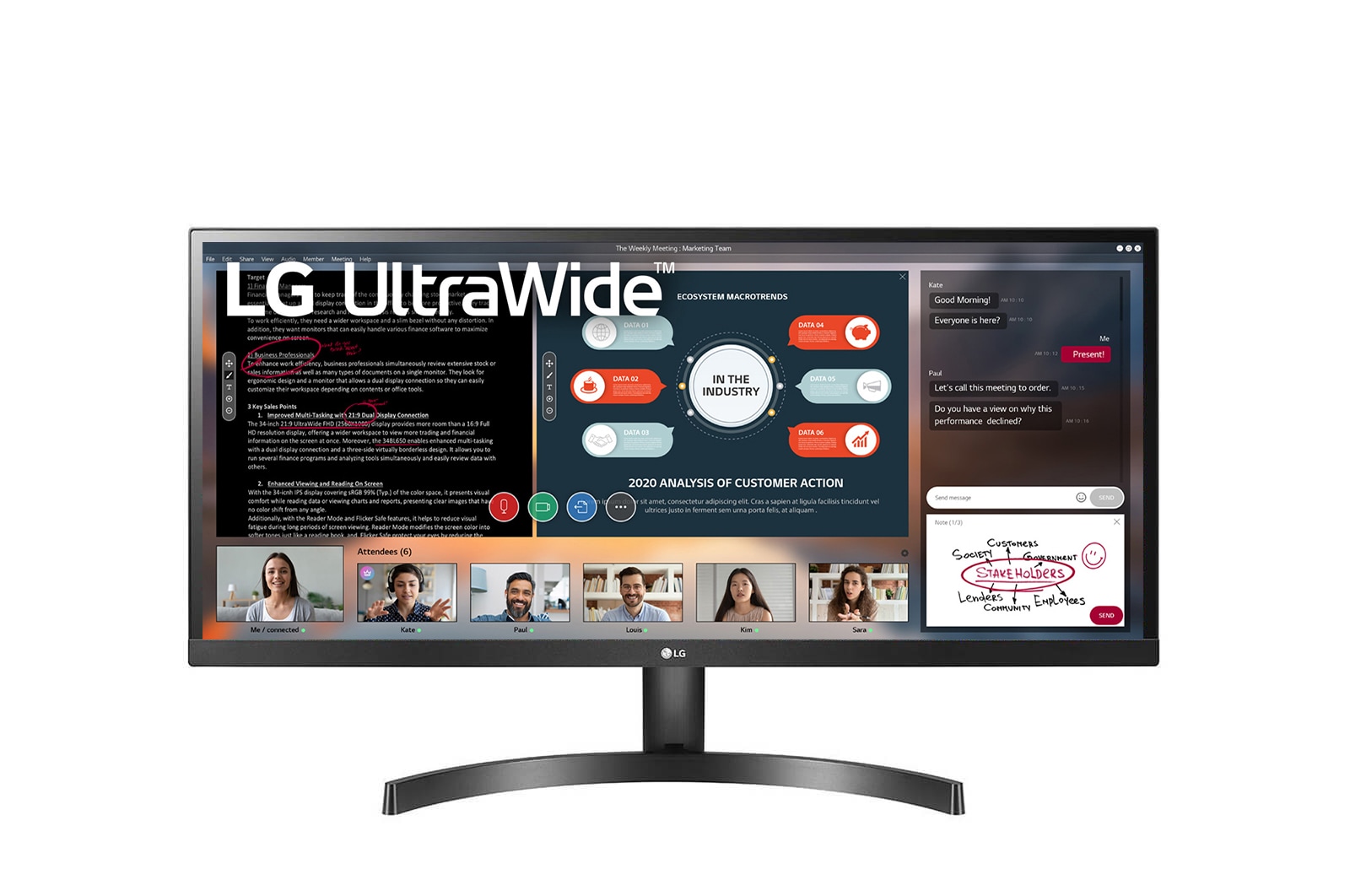 Vista frontal de Monitor 29&#34; UltraWide™ Full HD IPS LED 29WL500-B
