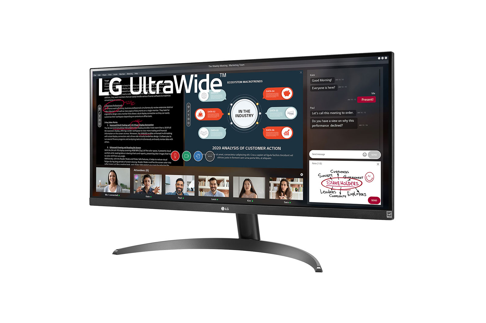 LG Monitor IPS UltraWide™ Full HD de 29" 21:9 con AMD FreeSync™, 29WP500-B