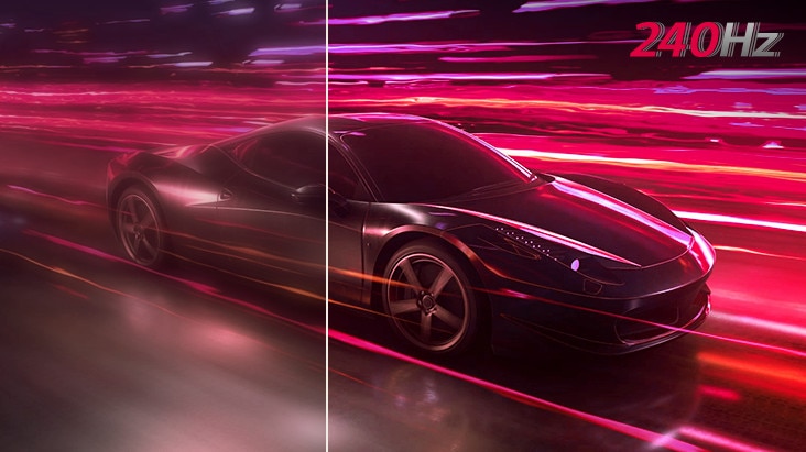 Velocidad increíble, frecuencia de actualización OLED de 240 Hz.
