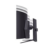 Side view of height adjustable stand with lights off