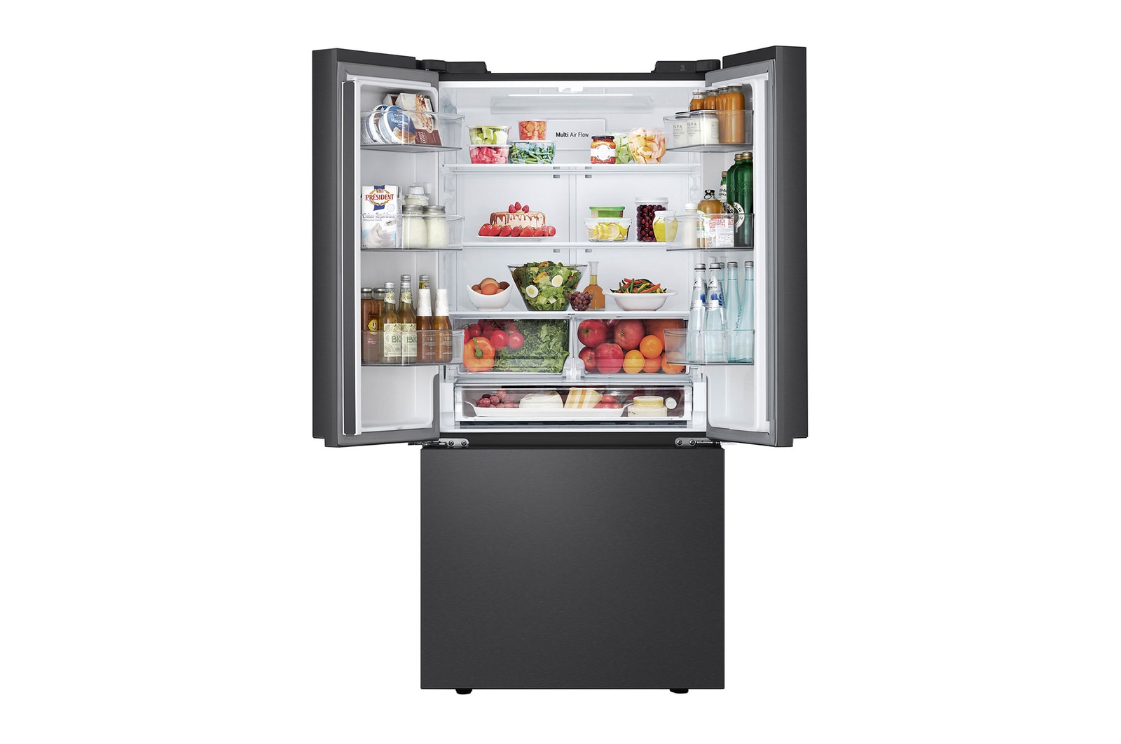 front open with food stored