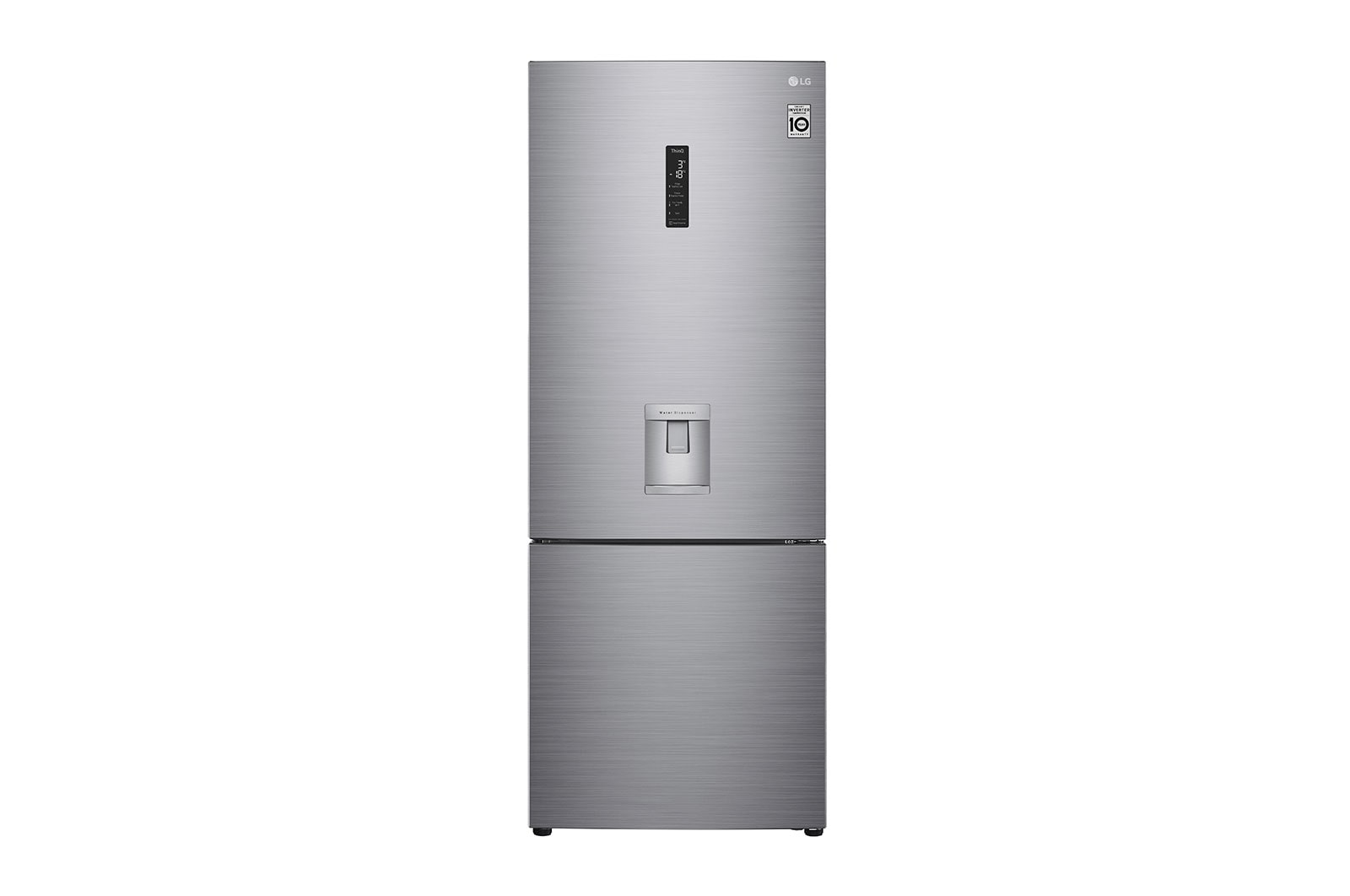 LG Refrigerador Inteligente con Congelador Abajo  17 pies cúbicos - Plata con Despachador de Agua  | SMART INVERTER, GB45SPP