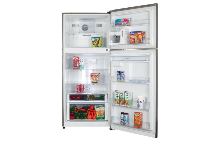 LG TOP MOUNT 14 PIES CUBICOS PLATINUM SILVER CON HOME BAR Y DESPACHADOR DE AGUA, GM-S482ULV