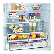LG Refrigerador French Door LG Instaview™ Inteligente 28 pies cúbicos - Acero Negro con Despachador de Agua y Hielos  | SMART INVERTER, GM28XID