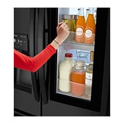 LG Refrigerador French Door LG Instaview™ Inteligente 28 pies cúbicos - Acero Negro con Despachador de Agua y Hielos  | SMART INVERTER, GM28XID