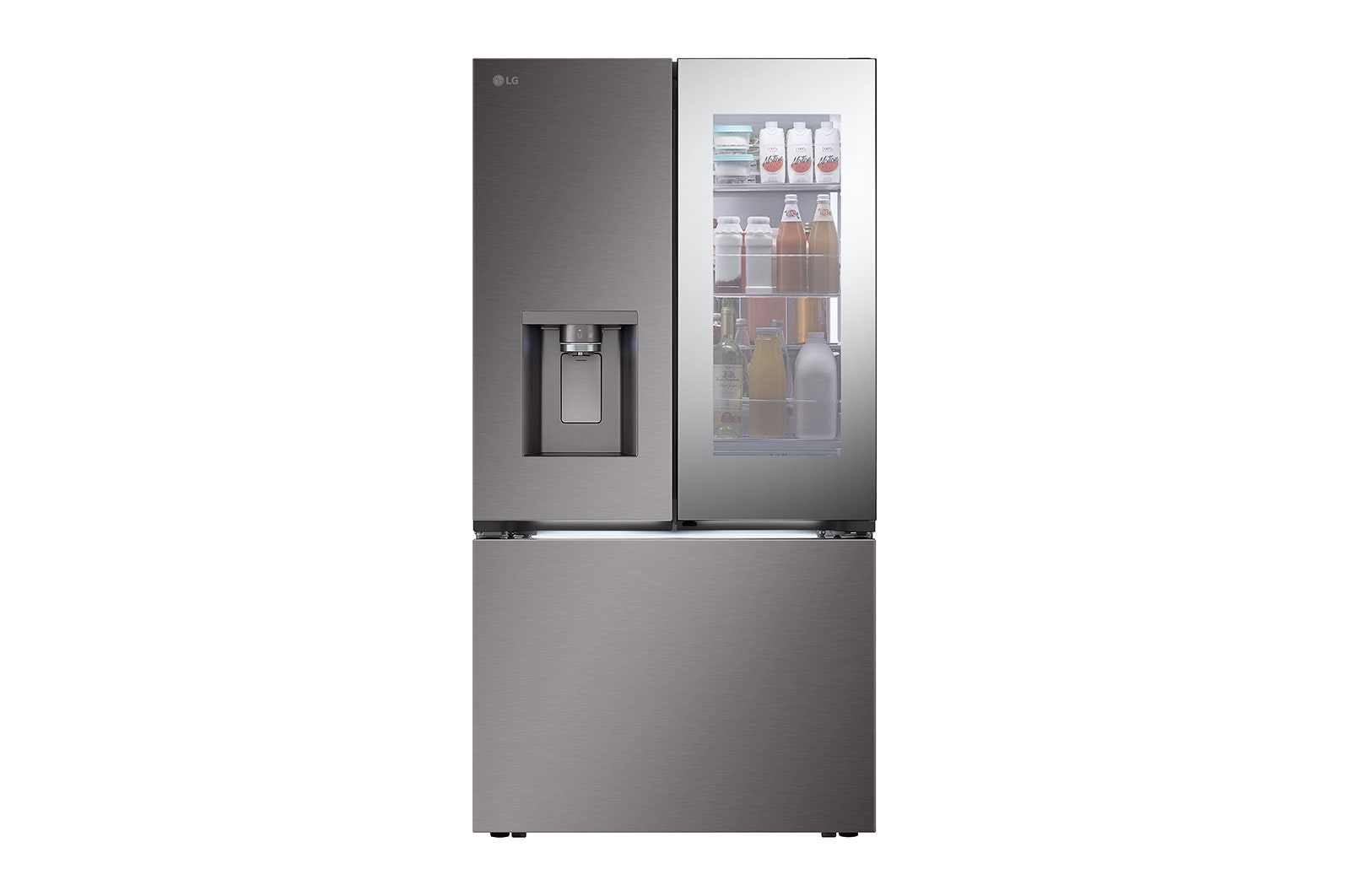 LG Refrigerador French Door LG Instaview™ Door-in-Door Inteligente 31 pies cúbicos - Acero Inoxidable con Despachador de Agua y Hielos | SMART INVERTER, GM89SXD