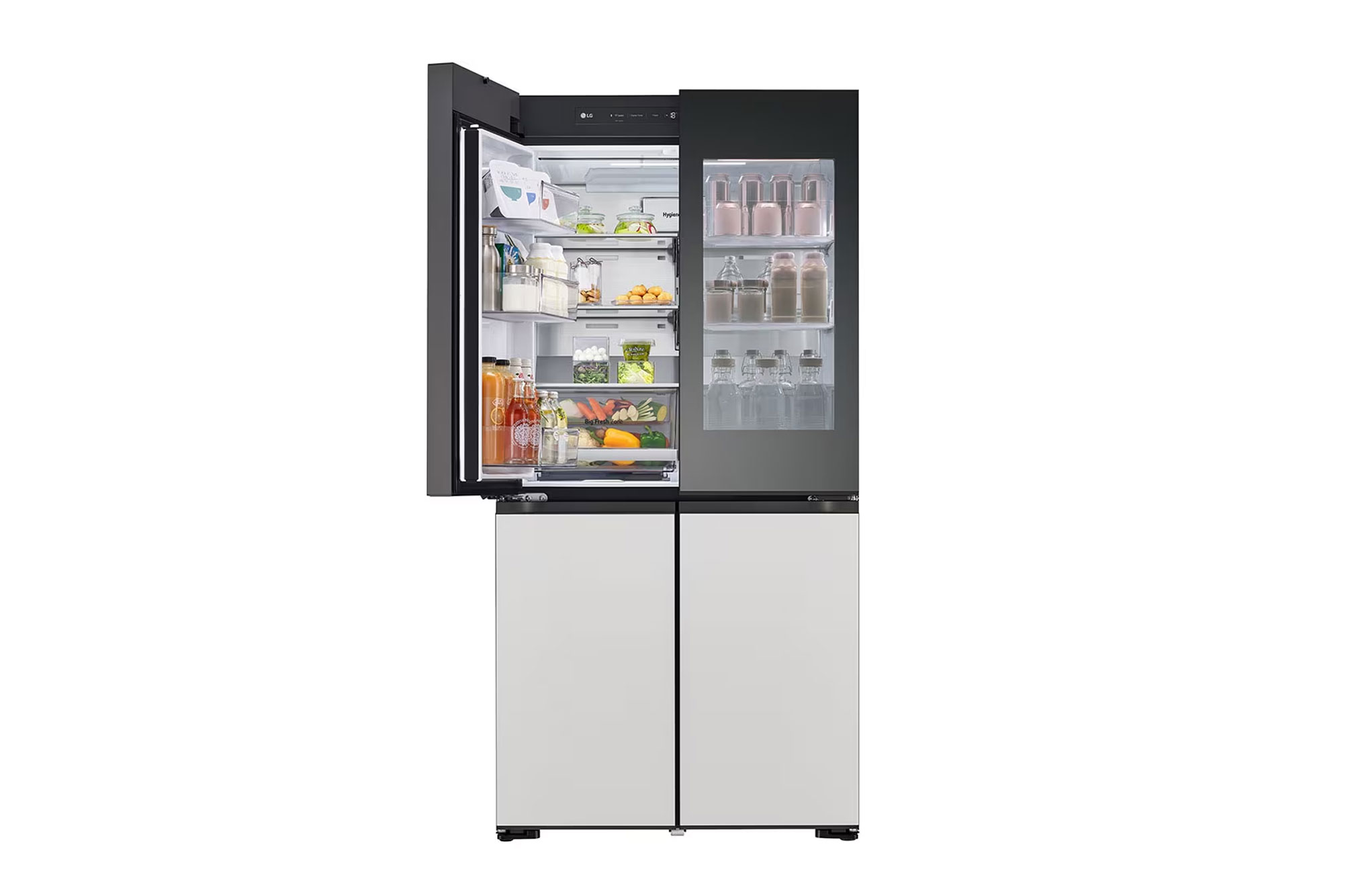 front view one side top door oprn