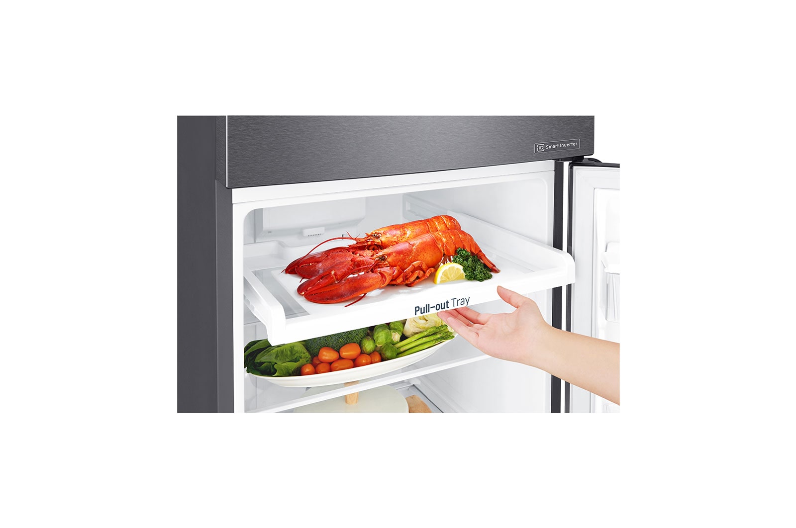 LG Refrigerador Top Mount   8 pies cúbicos - Plata con Autodiagnóstico Smart Diagnosis™  | SMART INVERTER, GT26BPG