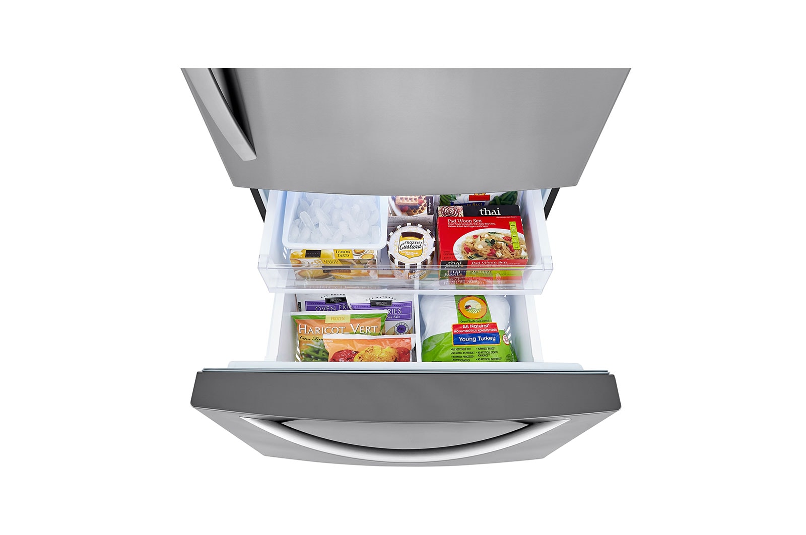 LG Refrigerador  con Congelador Abajo  26 pies cúbicos - Acero Inoxidable con Filtro de Aire  | LINEAR INVERTER, LB26BGS