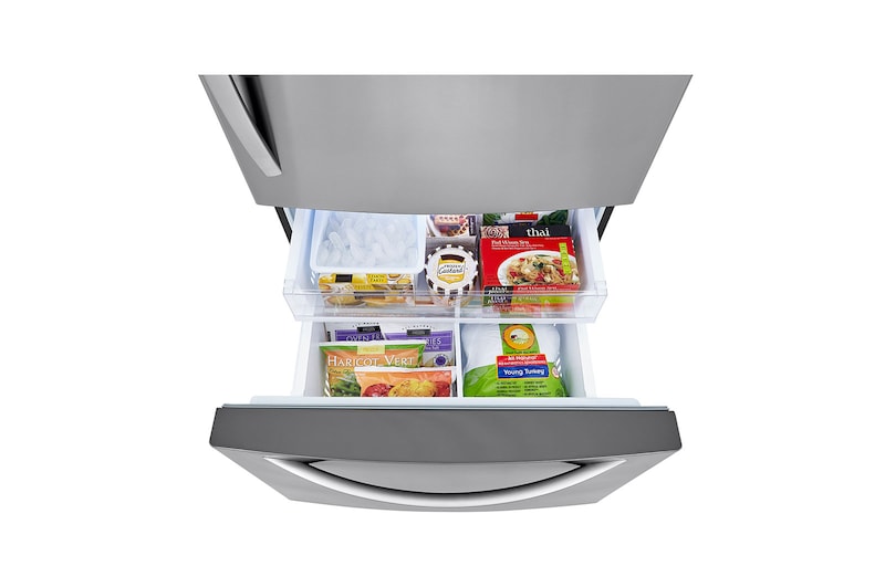 LG Refrigerador  con Congelador Abajo  26 pies cúbicos - Acero Inoxidable con Filtro de Aire  | LINEAR INVERTER, LB26BGS