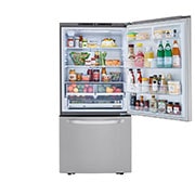 LG Refrigerador  con Congelador Abajo  26 pies cúbicos - Acero Inoxidable con Filtro de Aire  | LINEAR INVERTER, LB26BGS