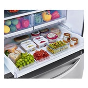 LG Refrigerador  con Congelador Abajo  26 pies cúbicos - Acero Inoxidable con Filtro de Aire  | LINEAR INVERTER, LB26BGS