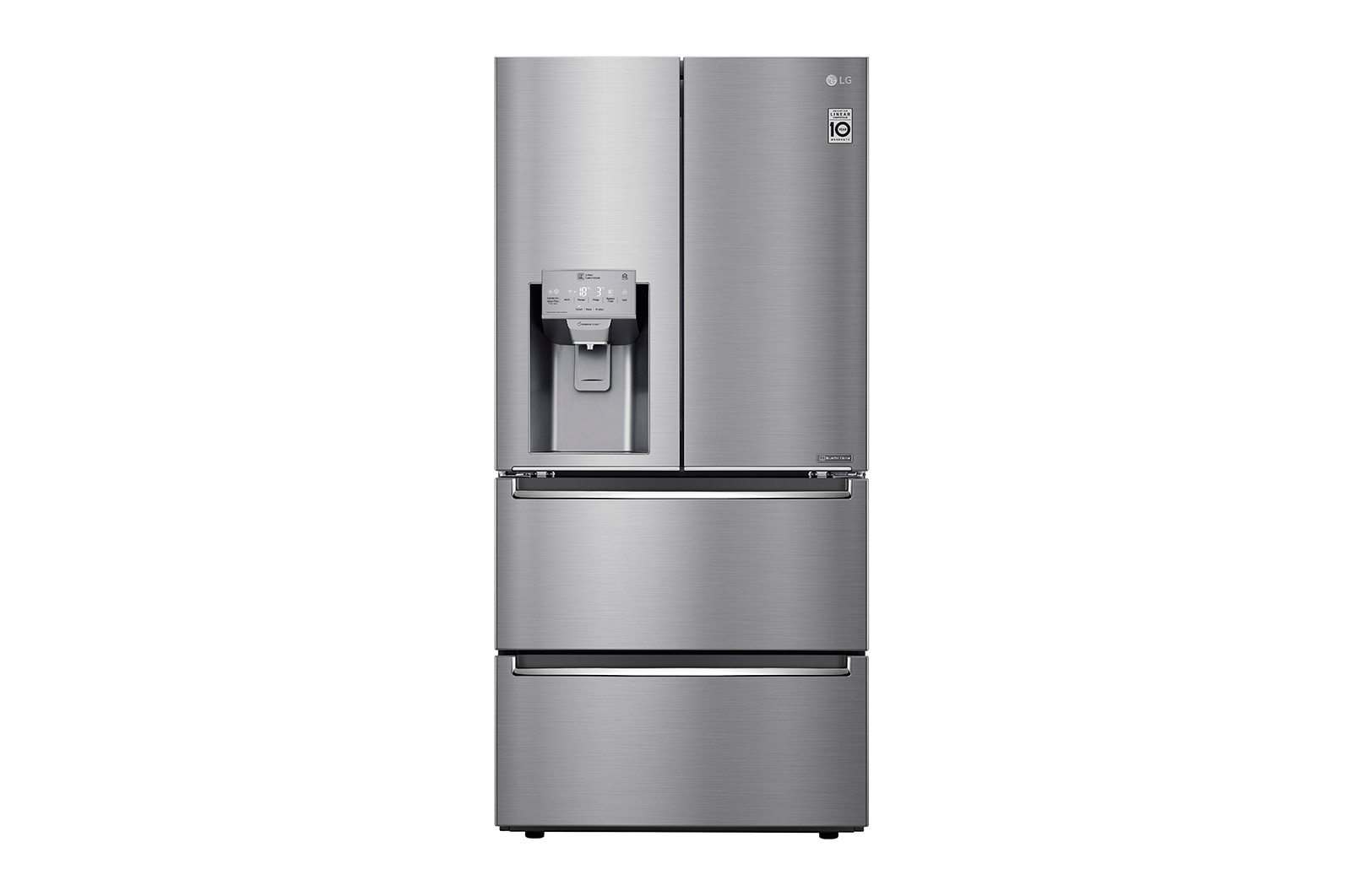 Vista frontal de Refrigerador French Door  Inteligente 18 pies cúbicos - Plata con Conectividad ThinQ  | LINEAR INVERTER LM56SPP