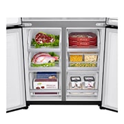 LG Refrigerador French Door LG Instaview™ Door-in-Door Inteligente 18 pies cúbicos - Acero Negro Mate con Despachador de Agua y Hielos  | LINEAR INVERTER, LM57SXT