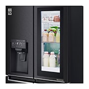 LG Refrigerador French Door LG Instaview™ Door-in-Door Inteligente 18 pies cúbicos - Acero Negro Mate con Despachador de Agua y Hielos  | LINEAR INVERTER, LM57SXT