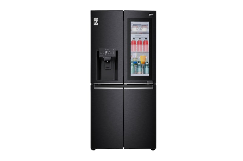 LG Refrigerador French Door LG Instaview™ Door-in-Door Inteligente 18 pies cúbicos - Acero Negro Mate con Despachador de Agua y Hielos  | LINEAR INVERTER, LM57SXT