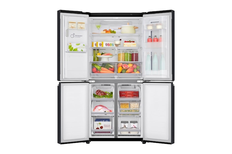 LG Refrigerador French Door LG Instaview™ Door-in-Door Inteligente 18 pies cúbicos - Acero Negro Mate con Despachador de Agua y Hielos  | LINEAR INVERTER, LM57SXT