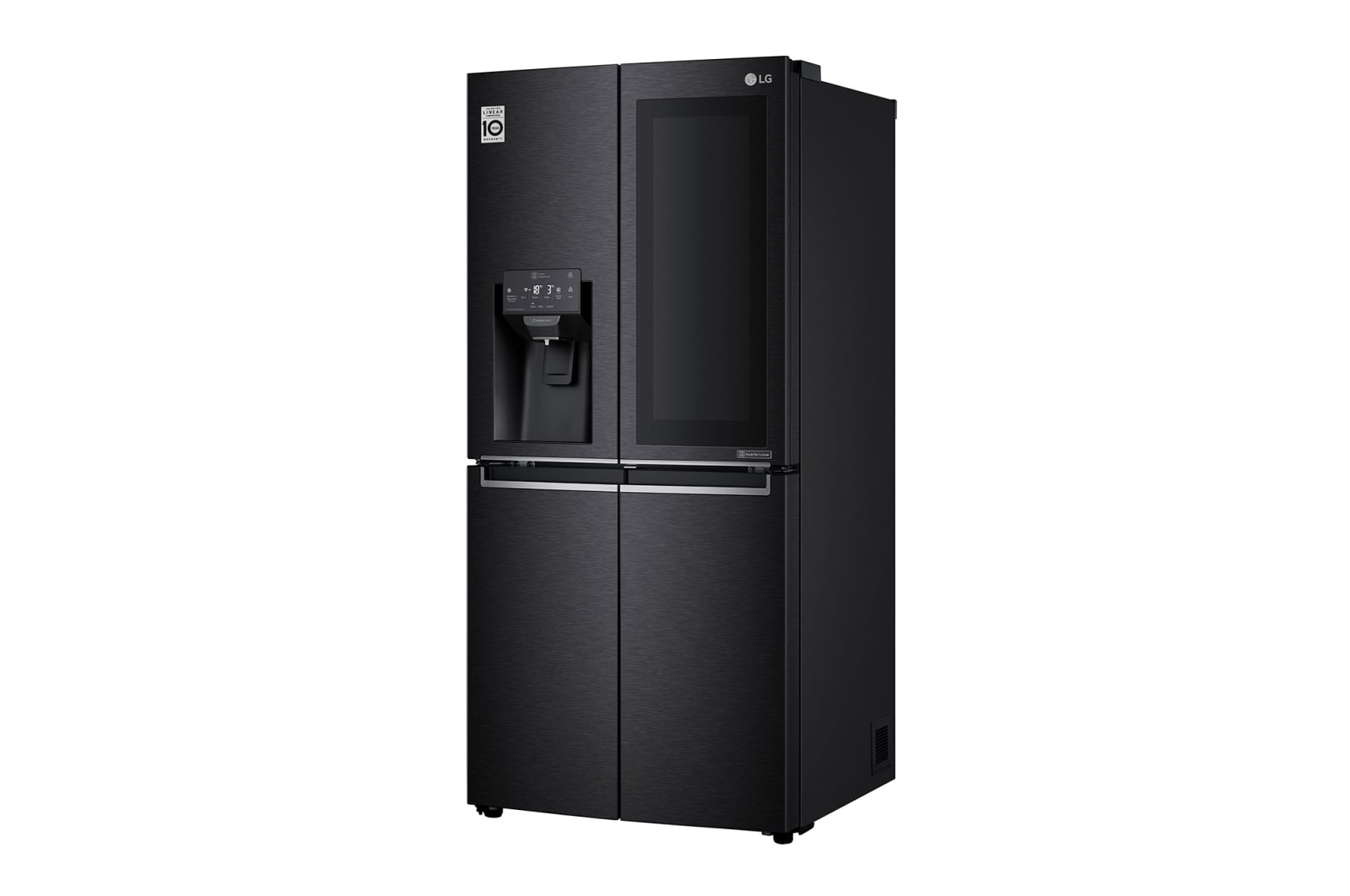 LG Refrigerador French Door LG Instaview™ Door-in-Door Inteligente 18 pies cúbicos - Acero Negro Mate con Despachador de Agua y Hielos  | LINEAR INVERTER, LM57SXT