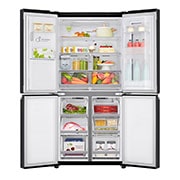 LG Refrigerador French Door LG Instaview™ Door-in-Door Inteligente 18 pies cúbicos - Acero Negro Mate con Despachador de Agua y Hielos  | LINEAR INVERTER, LM57SXTN