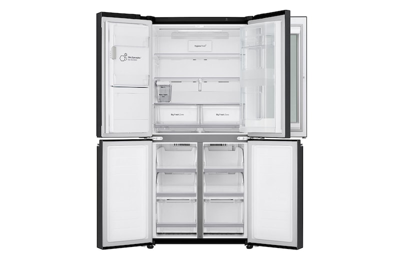 LG Refrigerador French Door LG Instaview™ Door-in-Door Inteligente 18 pies cúbicos - Acero Negro Mate con Despachador de Agua y Hielos | LINEAR INVERTER, LM57SXTN