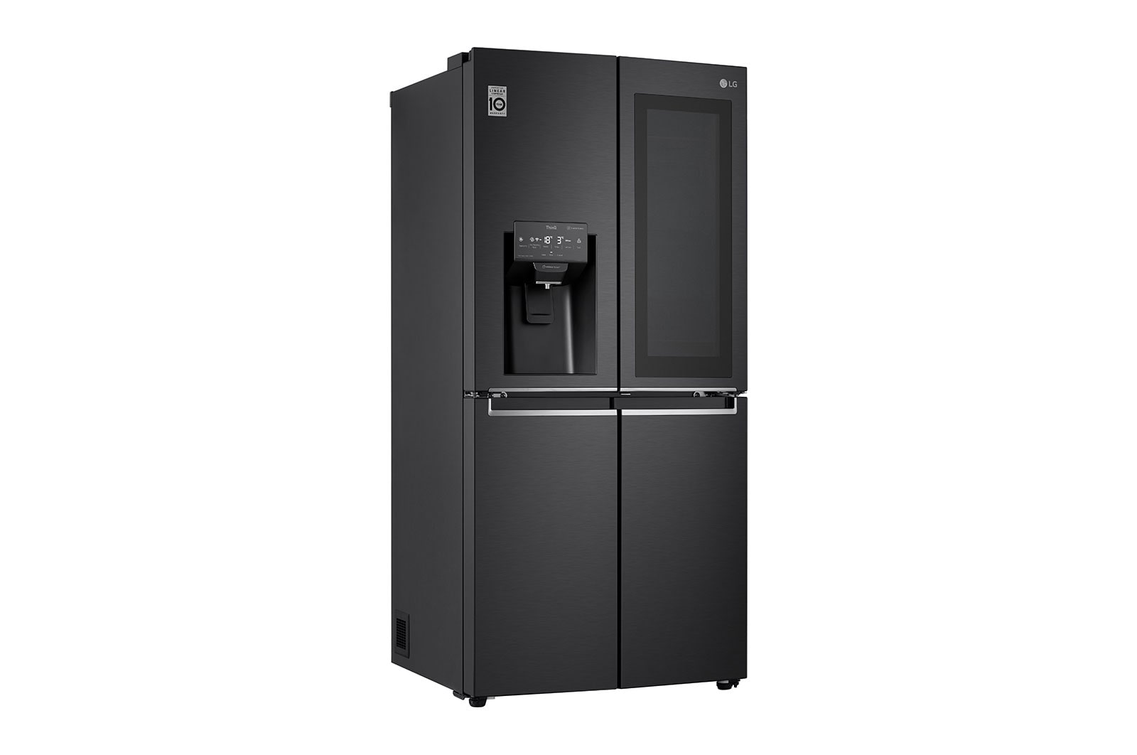 LG Refrigerador French Door LG Instaview™ Door-in-Door Inteligente 18 pies cúbicos - Acero Negro Mate con Despachador de Agua y Hielos  | LINEAR INVERTER, LM57SXTN